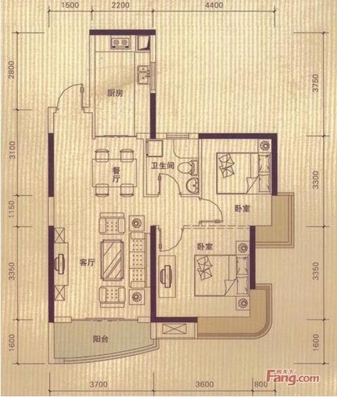 j9游戏家装：拉萨丹灶  桂丹颐景园80㎡简约现代装建成效鉴赏