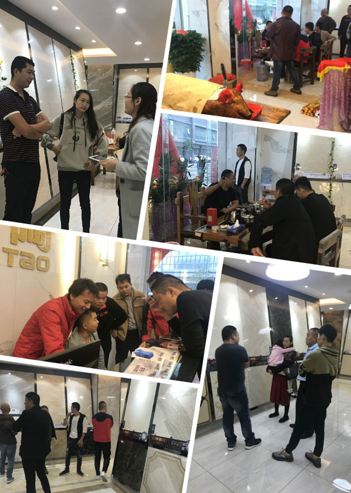 陶瓷一线品牌 j9游戏瓷砖 榆林古镇300平专卖店开业盛典圆满成功